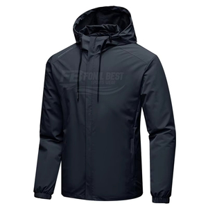 Custom Logo <b>Winter</b> Slim Zipper Button Letter Outdoor Waterproof <b>Running</b> Polyester Windbreaker <b>Jacket</b> for Men OEM - Product Image 6