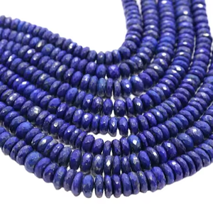 Perles rondes en lapis-lazuli naturel 6MM 7MM, perles facettées en pierres précieuses, prix de gros, en vrac, pour la fabrication de colliers et bijoux, en provenance d'Inde - Product Image 5