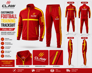 Conjunto Completo de Chándal de Fútbol Personalizado Claw International, Chaqueta Deportiva con Capucha para Invierno, Logotipo Bordado con Cierre - Product Image 5