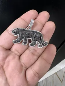 Pendentif Animal Personnalisé Bling en Moissanite VVS, Argent 925, Bijoux Hip Hop Iced Out, Breloque Mascotte Personnalisée pour Hommes et Femmes, Cadeau - Product Image 2