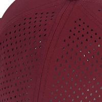 Topi Snapback 6 Panel Bordir Tangan Vintage Burgundy, Dapat Disesuaikan, Jaring Solid, Unisex, Topi Baseball Kasual untuk Luar Ruangan Musim Semi