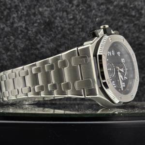 Reloj Deportivo de Lujo para Hombre, 41 mm, Analógico, Acero Inoxidable, Movimiento Mecánico, Esfera Negra Tapisserie, Bisel Octagonal, 16 mm - Product Image 2