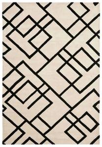 Black and Cream Geometric Pattern Area <b>Rug</b> Contemporary Abstract Line Design Carpet for Living Room <b>Bedroom</b> Home Decor - Product Image 2