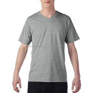 Camisetas personalizadas con cuello en V para hombre, ropa de bambú al por mayor - Product Image 3