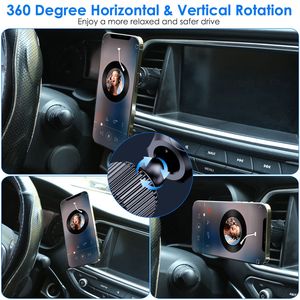 Support de téléphone magnétique pour voiture à rotation 360 degrés, compatible avec MagSafe pour iPhone 12 13 1, fixation sur grille d'aération, mains libres - Product Image 3