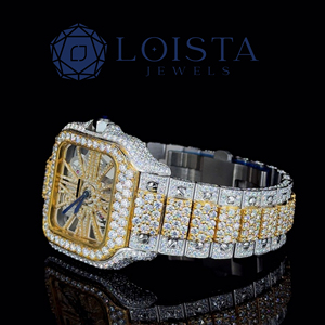Montre de luxe Loista Jewels Premium Bling Moissanite Diamond Iced Out pour hommes et femmes, look élégant - Product Image 3