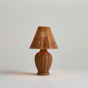 Luxury Rattan <b>Table</b> Lampshade Elegant Decorative Lamp <b>Cover</b> For Living Room Bedroom Decor - Product Image 2
