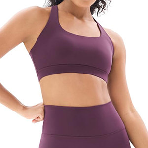 Conjunto de Yoga sin Costuras de 2 Piezas, Top Corto de Cintura Alta y Leggings Largos, Color Sólido, Espalda Cruzada, Ropa Deportiva para Mujer - Product Image 6