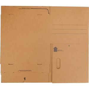Medium <b>Moving</b> <b>Boxes</b> with Handles and Lids 19 X 14.5 X 15.5 in Brown 10 <b>Pack</b> - Product Image 3
