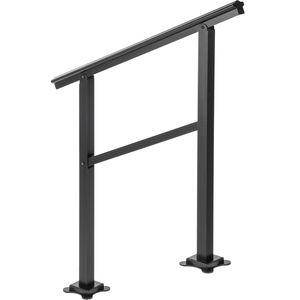 Rampe d'escalier extérieure en aluminium, capacité de charge 165 LBS, 36 x 35 pouces, gamme transitionnelle, pour escaliers - Product Image 1