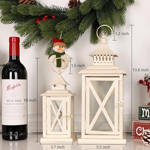 Vintage Wooden <b>Lantern</b> <b>Candle</b> Holder with Storage Drawer Rustic Farmhouse Decorative <b>Lantern</b> - Product Image 6