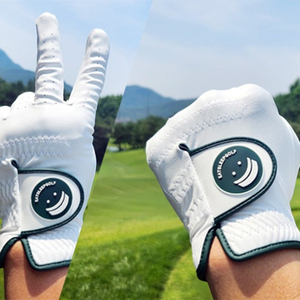 Gants de golf personnalisés de qualité supérieure, blancs, pour femmes/hommes, main droite/gauche, respirants, légers, antidérapants, fermeture à pression, en cuir Cabretta - Product Image 5