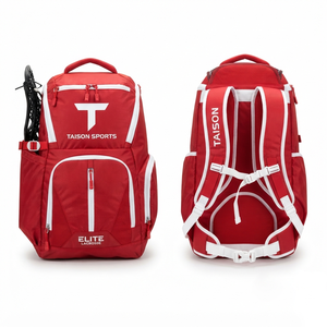 Bolsa de Lacrosse TAISON SPORTS Premium 900D PU 450 GSM Roja y Blanca con Paneles, 30-40L, Personalizable con Serigrafía y Bordado OEM - Product Image 1