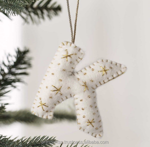 Cloche en argent ornement brodé à la main perlé arbre de Noël décoration suspendue chrétien à la mode décor à la maison personnalisé - Product Image 6