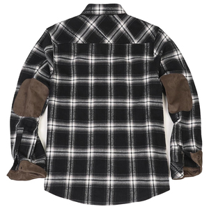 Chemise en flanelle à manches longues pour homme personnalisable, coupe ample, design à carreaux décontracté, respirante, tricotée, coupe-vent, douce - Product Image 2