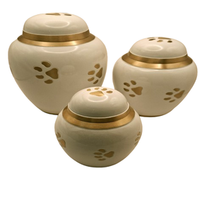 Urna Artesanal para Cenizas de Mascotas con Huella de Pata – Recuerdo Duradero de Cerámica para Cremación con Tapa Sellada Segura, Conmemoración Clásica - Product Image 4