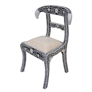 Chaises de décoration intérieure modernes écologiques en os incrusté faites à la main de luxe indiennes pour cadeaux de mariage et fêtes, utilisation en salon, exportation Inde - Product Image 2