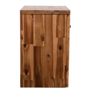 Mesa de Noche Moderna de Madera de Acacia en Blanco y Negro - Product Image 3