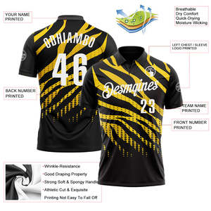 เสื้อโปโลทีมสั่งทำ ผ้าปิเก้โพลีเอสเตอร์ 100% ป้องกันรังสียูวี พิมพ์ลายแบบซับลิเมชั่น เสื้อกีฬา รับผลิตเสื้อผ้ากีฬา ขายส่ง - Product Image 3