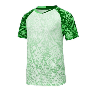 Camiseta de Fútbol Sublimada Personalizada para Hombre, Manga Corta, Cuello en V, Absorbe la Humedad, 100% Poliéster, Cierre con Hebilla en T Sólida - Product Image 4
