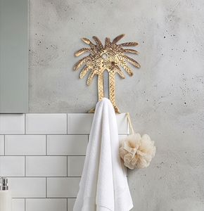 Premium Gold Palm Tree Wall <b>Hook</b> Metal Decorative Handmade Novelty Design Single <b>Hook</b> Plant Pattern Stylish Home Decor - Product Image 5