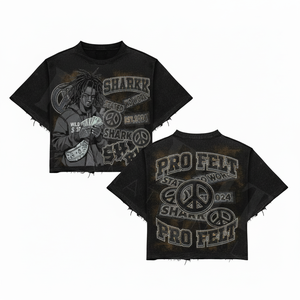 Camisetas de Hombre Estilo Urbano, Cuello Redondo, Hombros Caídos, Manga Corta, Hip Hop, Transpirables, Corte Holgado, Ligeras, de Algodón Felpa - Product Image 2