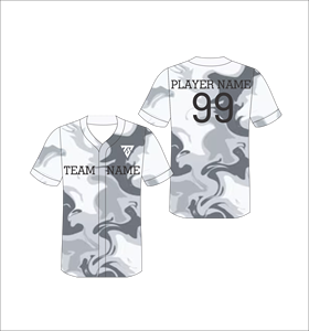 Camiseta de Béisbol Sublimada Personalizada, Camuflaje Azul Verde, Manga Corta, para Hombre, Absorbe la Humedad, para Todas las Temporadas, con Nombre del Equipo Impreso - Product Image 2