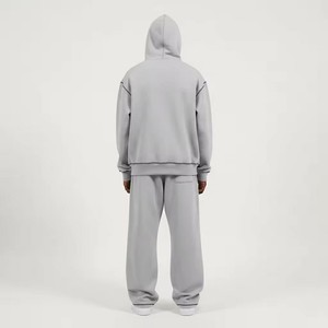 Chándal de forro polar con costuras overlock, poliéster/algodón, lavado ácido, invierno, logotipo personalizado, impresión por transferencia térmica, chenilla - Product Image 2