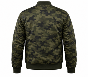 Custom <b>Men's</b> Solid Winter Grey Bomber Varsity <b>Jacket</b> Full Zip Lightweight Polyester Casual Streetwear Team Wear OEM ODM - Product Image 3