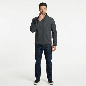 Veste softshell coupe-vent de haute qualité pour homme, nouvelle conception, manches longues, doudoune, vente en gros - Product Image 2