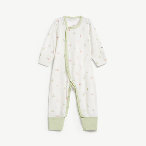 Mameluco ajustado de algodón y elastano Siro para bebé, manga larga con broches para recién nacido, ODM Vietnam - Product Image 1