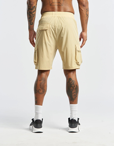 Pantalones Cortos Cargo de Color Sólido para Hombre, Cintura Media, Cordón Ajustable, Tela de Nailon Transpirable de Secado Rápido con Bolsillos - Product Image 4
