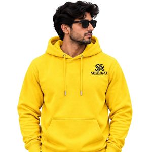 Sweat-shirt à capuche doré pour homme, manches longues, décontracté, avec logo personnalisé, streetwear, sportswear, haut de gamme, fabricant Shoukat Apparel, vente en gros - Product Image 1