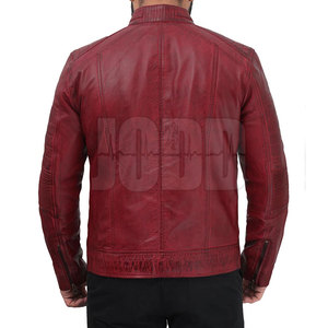 Chaqueta de Cuero Vacuno para Hombre, Último Modelo, con Cuello Alto y Logotipo Frontal, Venta al Por Mayor, Superventas 2026 - Product Image 6