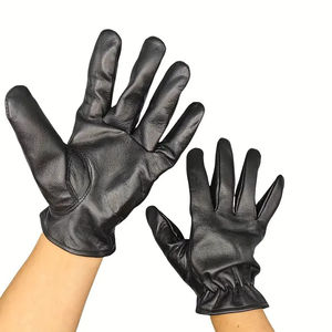 Gants courts en cuir véritable légers pour hommes, respirants et durables, pour le travail quotidien, les activités de plein air et la conduite - Product Image 3