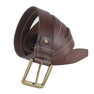 Cinturón de Cuero Genuino de Vaca para Hombre, Estilo Nuevo de Fábrica, Hebilla de Acero Reversible, Logotipo Personalizado, Multifuncional y Personalizable - Product Image 1