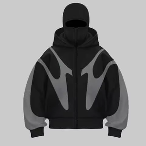 Sweat-shirt à capuche pour homme, coupe oversize, en molleton de coton épais, avec impression en relief, style streetwear, design personnalisé, vêtement décontracté et tendance - Product Image 2