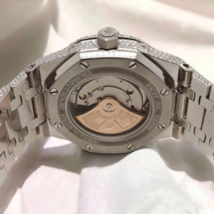 Reloj de Lujo con Moissanita, Estilo Hip Hop para Hombre, de Acero Inoxidable, con Incrustaciones, a Precio de Fábrica - Product Image 6