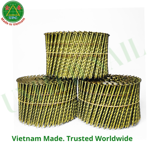 Clavos en espiral de 3" x 0.120, 4500 unidades, de acero a cuadros con vástago en espiral para pistola de aire, hechos en Vietnam |   Clavo en rollo - Product Image 4