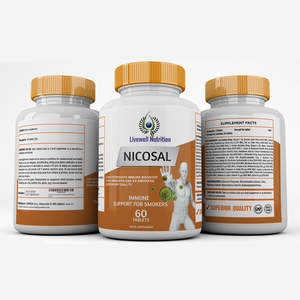 Livewell Nutrition Nicosal Vitaminas, Paquete de Tres, 180 Tabletas, Apoyo Inmunológico para Adultos Fumadores - Product Image 3
