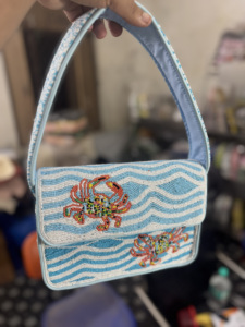 Style bohème indien Designer femmes grande capacité à la main messager soirée Shopping pochette perlée Style Boho en gros - Product Image 4