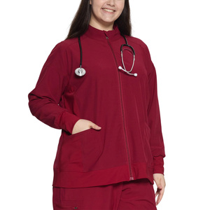 Women's Medical Scrubs Coats Custom Logo Needle Detection OEM Manufacturer Pakistan Export Worldwide - Product Image 1