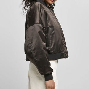 Satin Varsity <b>Jacket</b> In Low MOQ Best Design Comfortable and Breathable Ladies Satin <b>Jacket</b> - Product Image 1