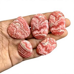 Cabochon de rhodochrosite naturelle de haute qualité à 100 %, rose et rayée, pierre précieuse en vrac pour la fabrication de bijoux, vente en gros - Product Image 1