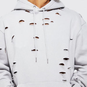 Survêtement vintage pour homme, effet usé, tissu épais, sweat à capuche et pantalon, style streetwear décontracté, fournisseur OEM - Product Image 4