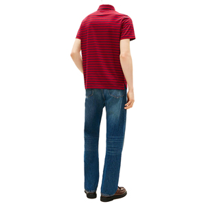 เสื้อโปโลผ้าเจอร์ซีย์คอตตอนลายทางทรงปกติพรีเมียมสำหรับผู้ชาย ย้อมเส้นด้าย ระบายอากาศได้ดี สวมใส่สบาย ปักโลโก้ตามสั่ง - Product Image 2