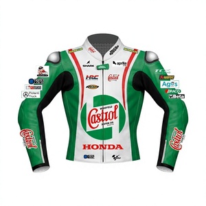 เสื้อแจ็คเก็ต Johann Zarco MotoCP Racing Zonda/Chaquetta ตัดเย็บตามสั่ง แผ่นยืดหยุ่นได้ กระชับสบาย ป้องกันแรงกระแทก มาตรฐาน CE - Product Image 1