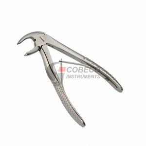 Pinzas manuales mandibulares para molares inferiores, de acero inoxidable, diseño de pico de cuerno de vaca, para extracción de molares inferiores en cirugía dental. - Product Image 1