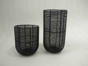 Candelabro de luz de té de alambre de METAL negro para decoraciones de boda - Product Image 5