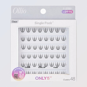 Extensions de cils Olio sans colle, paquet individuel PLUS, transparent, court, 2 types au choix, 1 faux cils - Product Image 3